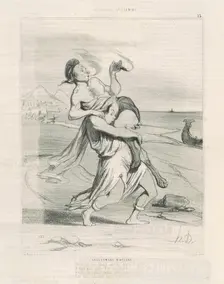 L'enlevement d'Hélène, 19th century. Creator: Honore Daumier