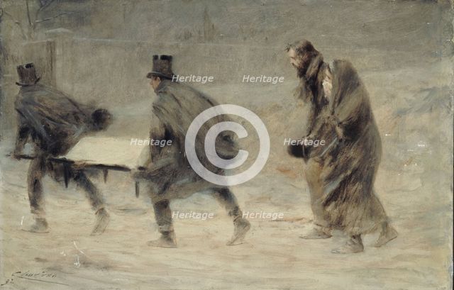L'enterrement, 1892. Creator: Theobald Chartran.