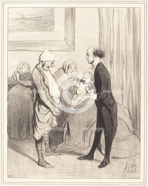 L'entrée dans la vie, 1843. Creator: Honore Daumier.