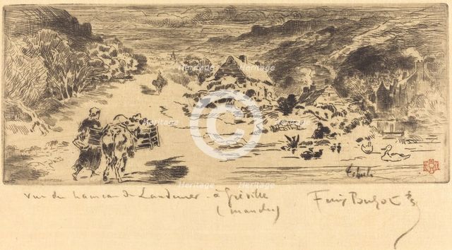 L'Entrée de Landemer (Hague), c. 1873. Creator: Felix Hilaire Buhot.