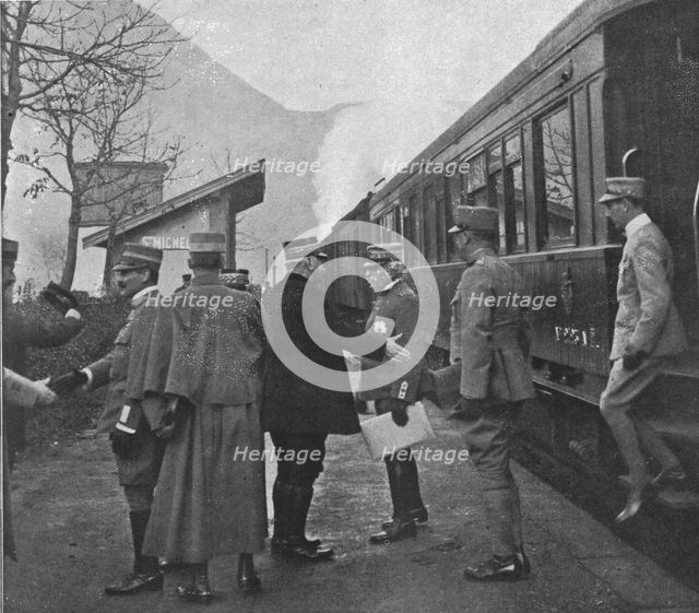'L'entrevue des generaux Cadorna, Joffre et de Castelnau a Saint-Michel-de-Maurienne; le..., 1916. Creator: Unknown.
