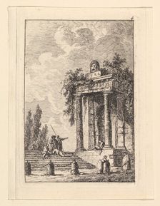 L'Escalier aux Quatre Bornes.n.d. Creator: Hubert Robert