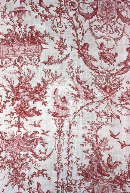 L'Escarpolette, (The Swing), Furnishing Fabric, France, c. 1789. Creator: Christophe-Philippe Oberkampf.
