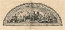 L'Espagne Cintre du Salon de la Guerre en face de la Galerie (Spain, Center...[pl. 38], pub. 1752. Creators: Jean-Baptiste Masse, Charles Dupuis