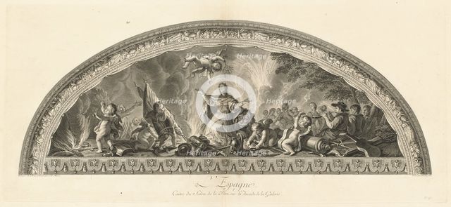 L'Espagne Cintre du Salon de la Paix sur l'Arcade de la Galerie (Spain, Center...) [pl. 47], pub.175 Creators: Jean-Baptiste Masse, Jacques Nicolas Tardieu.