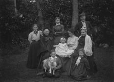 L'Estrange family at Bache Hall - Chester, England including Frances Mary L'Estrange and Aunt...1897 Creator: Robert Augustus Henry L'Estrange