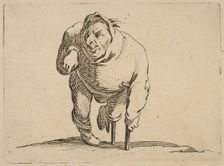 L'Estropié a la Béquille et a La Jambe de Bois (The Cripple with a Crutch and a Wooden ..., 1616-22. Creator: Jacques Callot