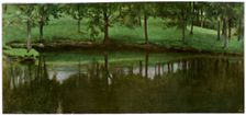 L'Etang De Menil 1898.Artist: Fernand Khnopff