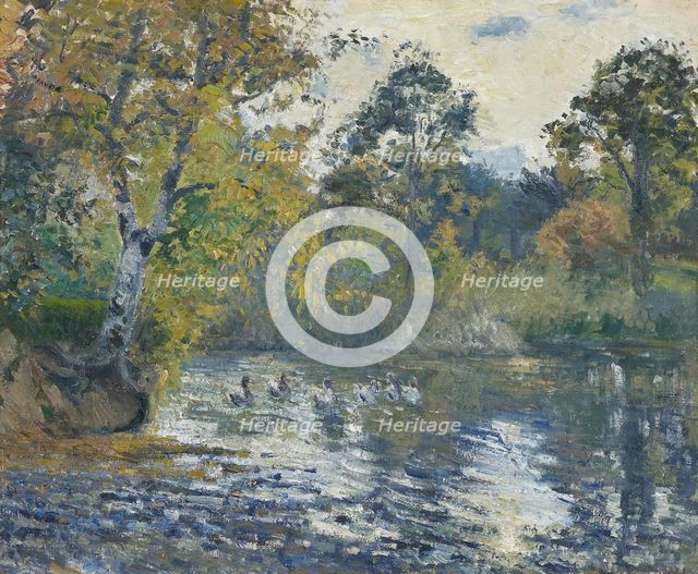 L'Étang de Montfoucault, 1874. Creator: Camille Pissarro.
