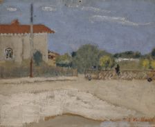 L'Etang-la-Ville station (L'Etang-la-Ville level crossing), c1900. Creator: Edouard Vuillard