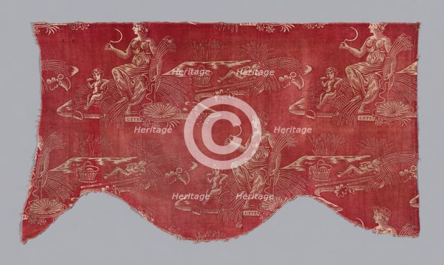 L'ete (Summer) (Furnishing Fabric), Bolbec, c. 1820. Creator: Unknown.