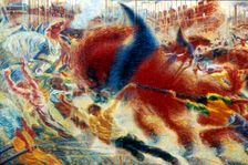 L'eveil de la Cite ('The City Awakes'), 1910. Artist: Umberto Boccioni