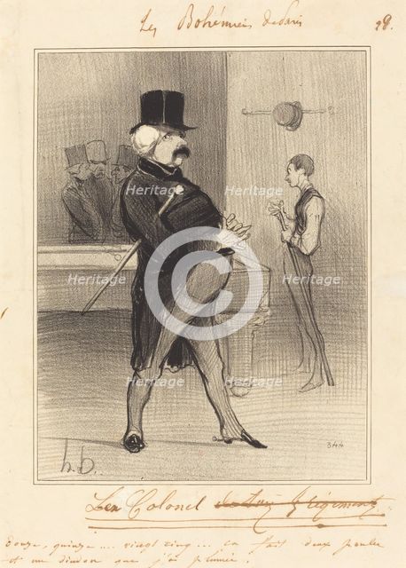 L'Ex-Colonel, 1842. Creator: Honore Daumier.
