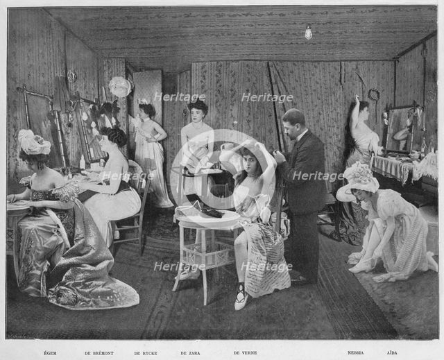 'L'Habillage Dans Les Loges', 1900. Artist: Unknown.