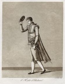 "L'Habit d'Ekolsund" - Lord in Gustaf III's so-called Ekolsundsdräkt, 1780s. Creator: J F Martin