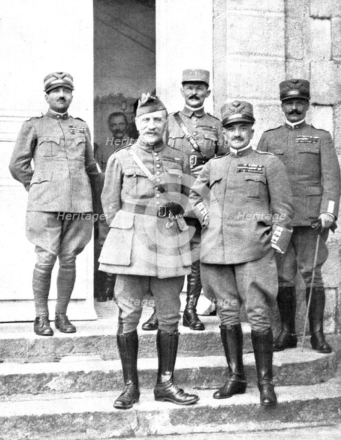 ''L'heure de l'Italie; Foch et Diaz au grand quartier Italien a la Veille de l'offensive..., 1918. Creator: Unknown.