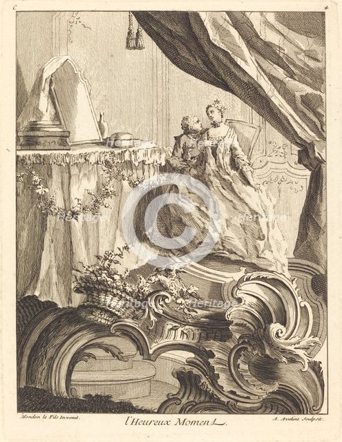 l'Heureux Moment, 1736. Creator: Antoine Aveline.