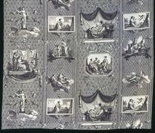 L'Historie de Psyche (The Story of Psyche) (Furnishing Fabric), France, c. 1810. Creator: Oberkampf Manufactory