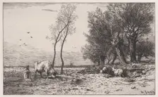 L'Hiver, 1867. Creator: Charles Emile Jacque