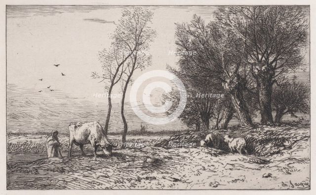 L'Hiver, 1867. Creator: Charles Emile Jacque.