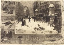 L'Hiver à Paris (Winter in Paris), 1879. Creator: Felix Hilaire Buhot