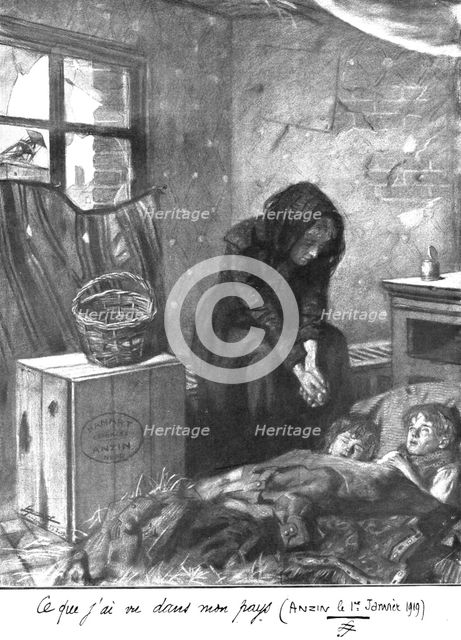 'L'hiver au pays du charbon; L'Iiustration du 11 janvier 1919', 1919. Creator: Lucien Jonas.