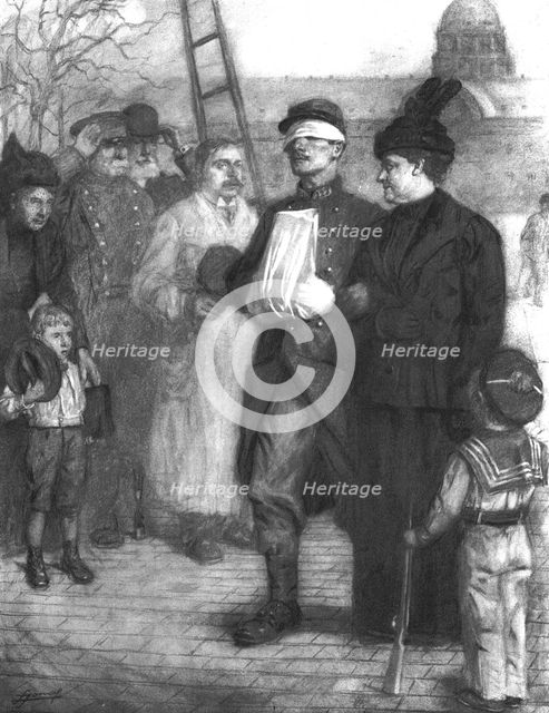''L'Hommage aux Braves; La promenade du blesse', 1914. Creator: Lucien Jonas.