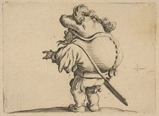 L'Homme au Gros Dos Orné d'Une Rangée de Boutons (Man with a Large Back Ornamented with..., 1616-22. Creator: Jacques Callot
