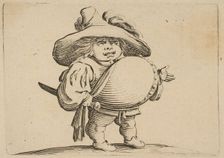 L'Homme au Gros Ventre Orné d'une Rangée de Boutons (Man with a Large Belly Decorated w..., 1616-22. Creator: Jacques Callot