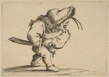 L'Homme S'Apprêtant a Tirer son Sabre (Man Preparing to Draw his Sword), from Varie Fig..., 1616-22. Creator: Jacques Callot