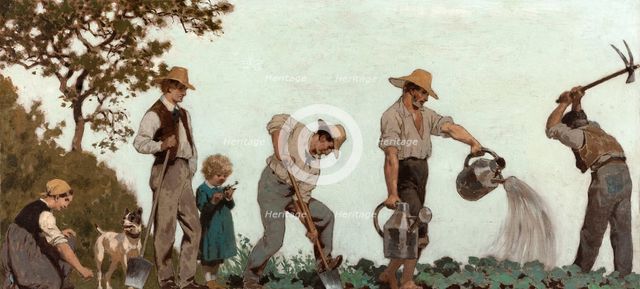 L'horticulture : Esquisse pour l'école de la rue Château-Landon, 10ème arrondissement..., c.1881. Creator: Jules Didier.