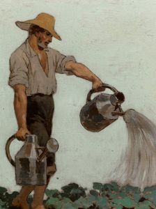 L'horticulture : Esquisse pour l'école de la rue Château-Landon, 10ème arrondissement..., c.1881. Creator: Jules Didier