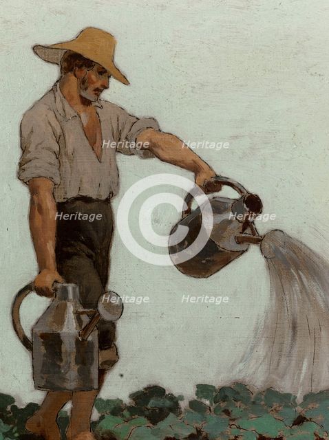 L'horticulture : Esquisse pour l'école de la rue Château-Landon, 10ème arrondissement..., c.1881. Creator: Jules Didier.