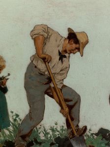 L'horticulture : Esquisse pour l'école de la rue Château-Landon, 10ème arrondissement..., c.1881. Creator: Jules Didier