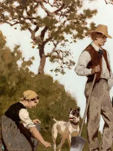 L'horticulture : Esquisse pour l'école de la rue Château-Landon, 10ème arrondissement..., c.1881. Creator: Jules Didier