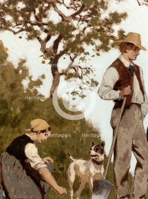 L'horticulture : Esquisse pour l'école de la rue Château-Landon, 10ème arrondissement..., c.1881. Creator: Jules Didier.