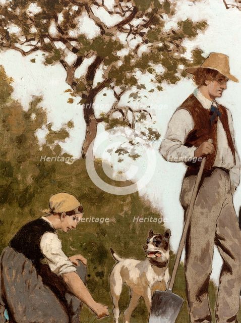 L'horticulture : Esquisse pour l'école de la rue Château-Landon, 10ème arrondissement..., c.1881. Creator: Jules Didier.
