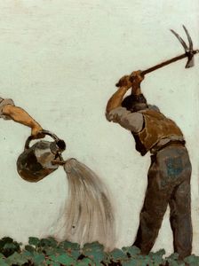 L'horticulture : Esquisse pour l'école de la rue Château-Landon, 10ème arrondissement..., c.1881. Creator: Jules Didier