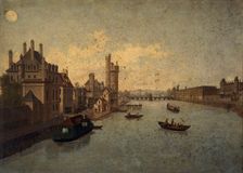 L'Hôtel de Conti, la Tour de Nesle, le Louvre, vus du Pont-Neuf, actuels 1er et 6ème..., c1885-1895. Creator: Leon Rolla