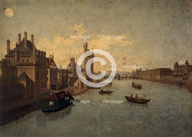 L'Hôtel de Conti, la Tour de Nesle, le Louvre, vus du Pont-Neuf, actuels 1er et 6ème..., c1885-1895. Creator: Leon Rolla.