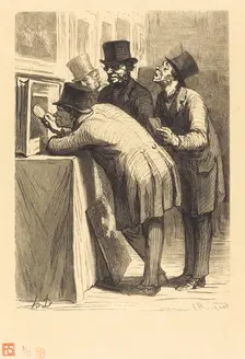 L'Hotel des ventes: L'Amateur, 1863. Creator: Charles Maurand