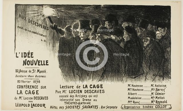 L'Idée Nouvelle, February 1898. Creator: Theophile Alexandre Steinlen.