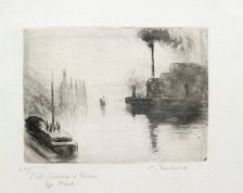 L'Ile Lacroix, a Rouen, 1883. Artist: Camille Pissarro
