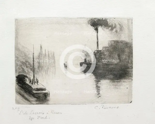 L'Ile Lacroix, a Rouen, 1883. Artist: Camille Pissarro.