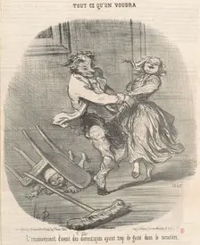 L'inconvénient d'avoir des domestiques ..., 19th century. Creator: Honore Daumier