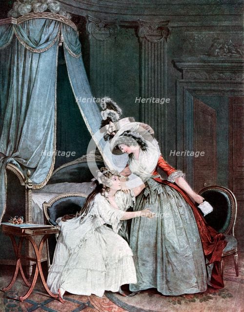 'L'Indiscretion', 18th or 19th century (1905).Artist: Jean-François Janinet   