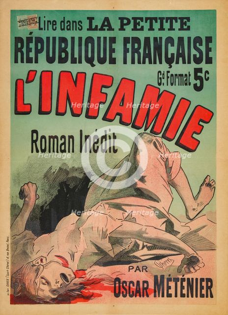 L'Infamie, 1890. Creator: Jules Cheret.