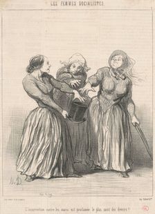 L'insurrection contre les maris est proclamée le plus saint des devoirs!, c1849. Creator: Honore Daumier