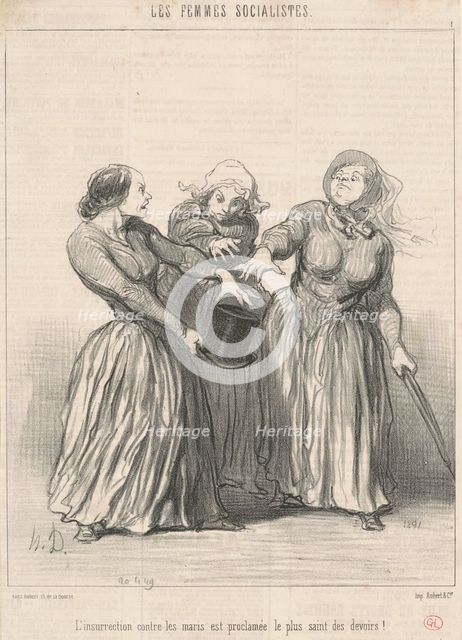 L'insurrection contre les maris est proclamée le plus saint des devoirs!, c1849. Creator: Honore Daumier.