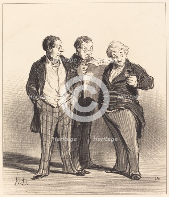 L'interdiction du port des décorations, 1848. Creator: Honore Daumier.